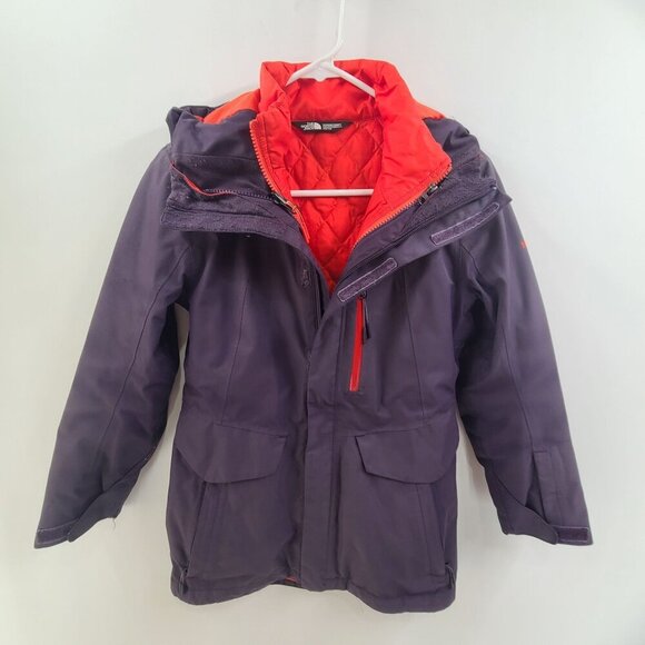 The North Face Jackets & Blazers - The North Face purple and orange women’s multi layer hooded ski coat size  XS